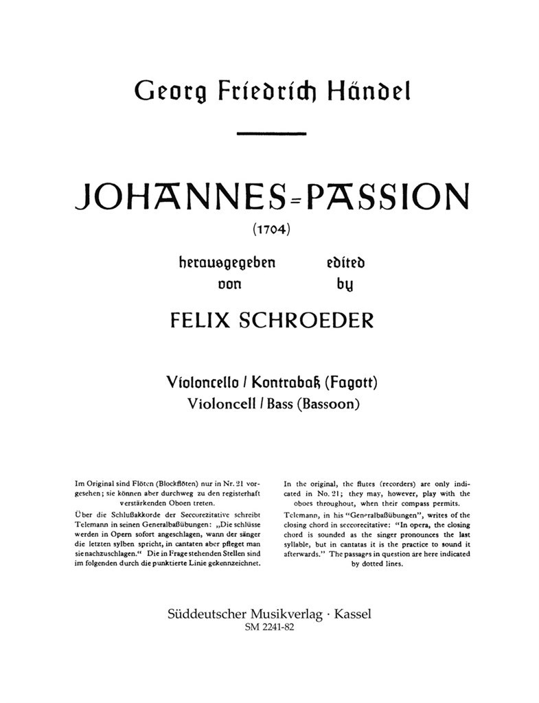 Passion nach dem Evangelisten Johannes (1704)